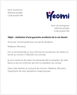 lettre resiliation gav heomi
