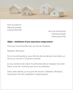 lettre pour changer assurance emprunteur