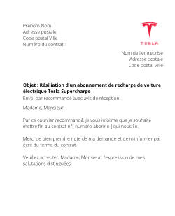 lettre resiliation electra