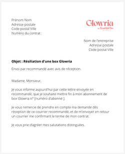 Résilier une box Glowria