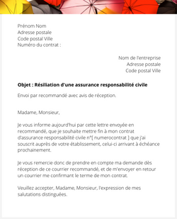 Résilier une assurance responsabilité civile