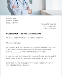 la lettre pour resilier une assurance sante pour une mutuelle dentreprise