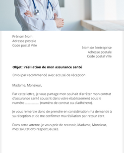 Lettre pour résilier une complémentaire santé