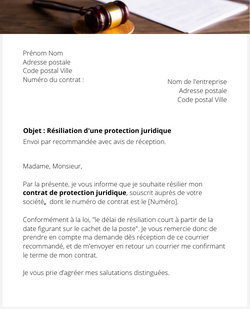 Résiliation d'une protection juridique