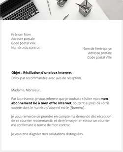 Arrêter un abonnement internet 