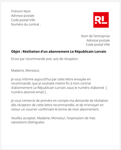 Se désabonner du journal Le Républicain Lorrain