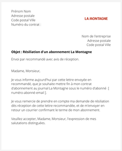 Se désabonner du journal La Montagne