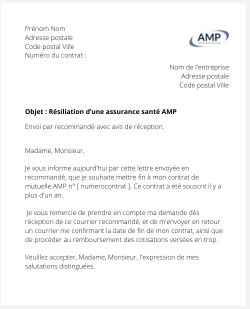 La résiliation d'une assurance santé AMP