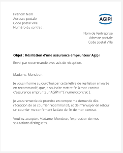 La résiliation d'une assurance emprunteur AGIPI