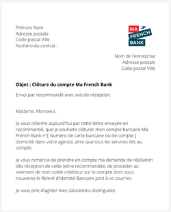 La clôture d'un compte Ma French Bank