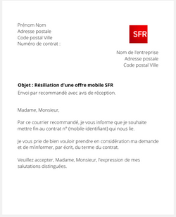 Résilier un abonnement mobile SFR