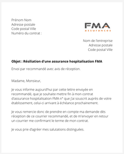 Résilier une assurance hospitalisation FMA