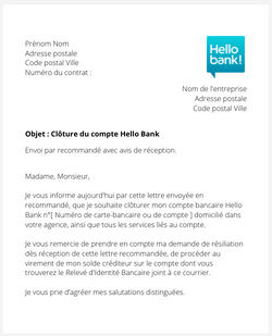 La clôture d'un compte Hello Bank